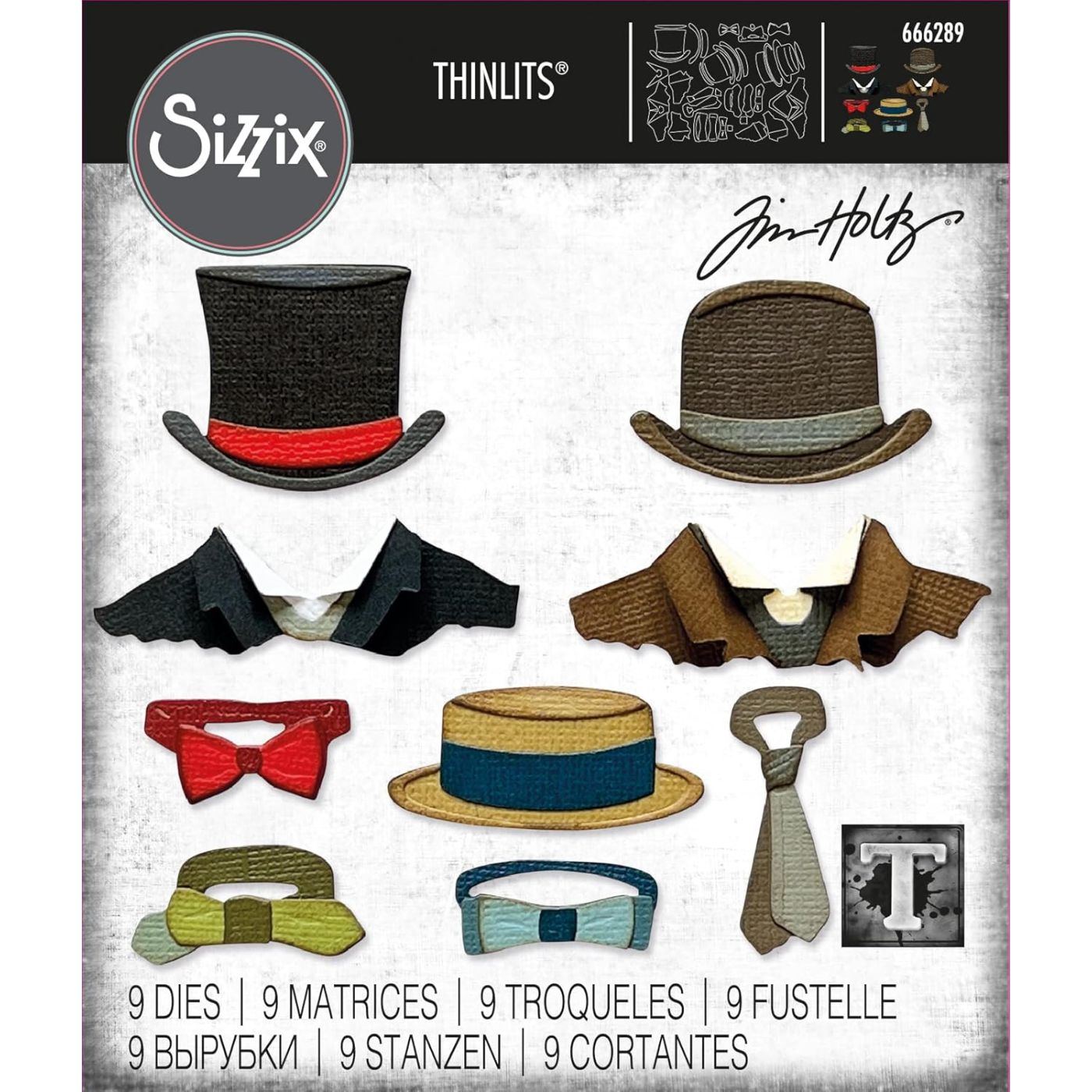 Troqueles Thinlits Tim Holtz Tailored - Caballeros