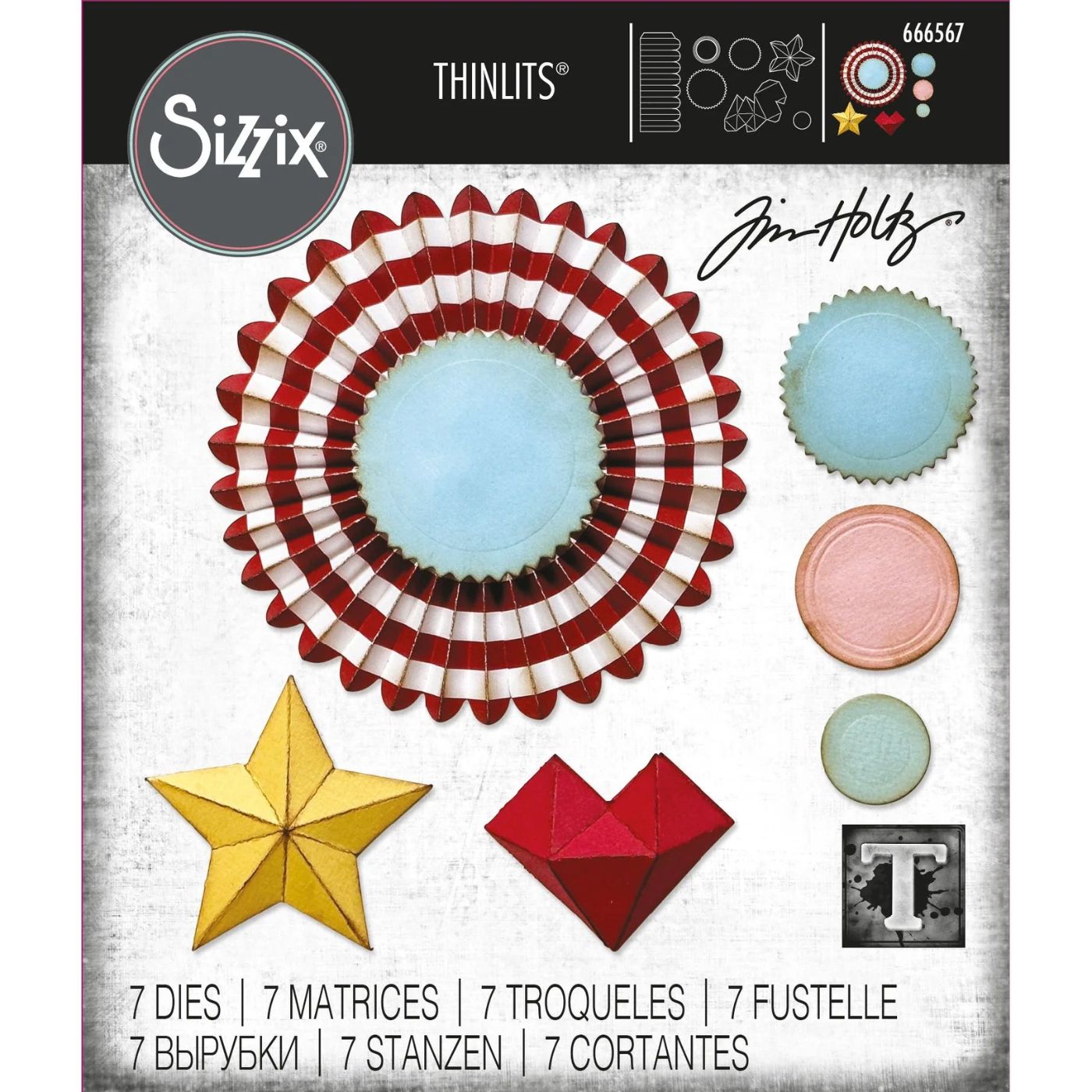 Troqueles Thinlits Vault Rosettes de Tim Holtz